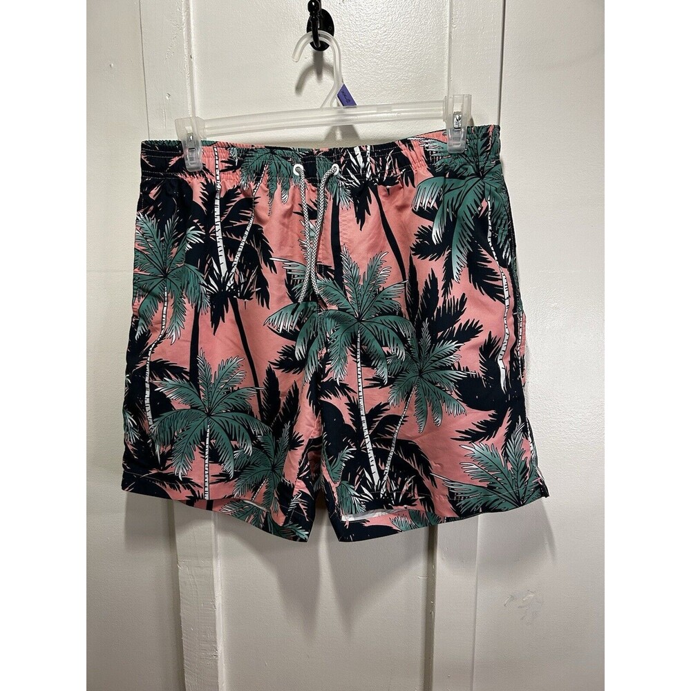 maamgic men's Drawstring swim trunks tropical Palm Trees pink blue green XXL